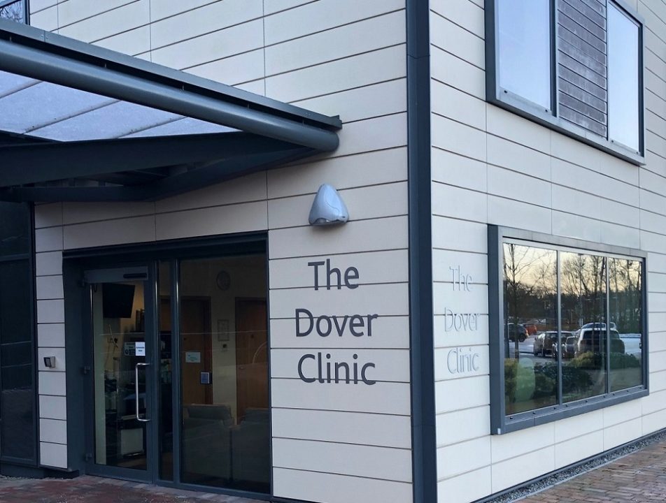 front entrance of the dover clinic at KIMS Hospital