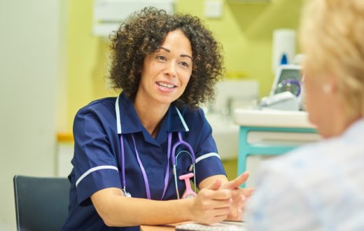 Woman getting hospital appointment