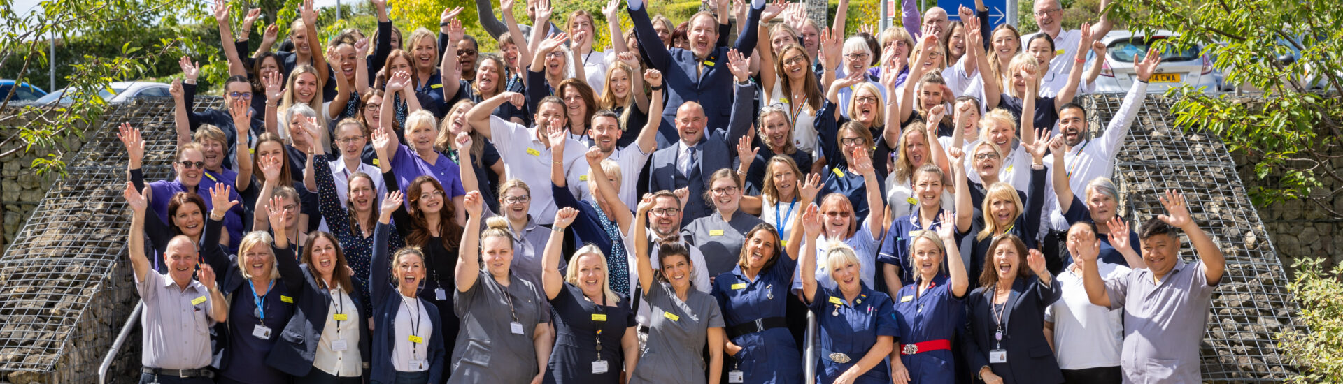 Group shot of KIMS Hospital staff.