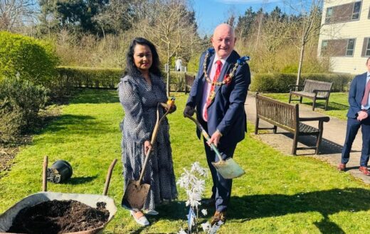 The Mayor was joined by Executive Chairperson Prema Subaskaran to plant a magnolia tree in the hospital's garden.